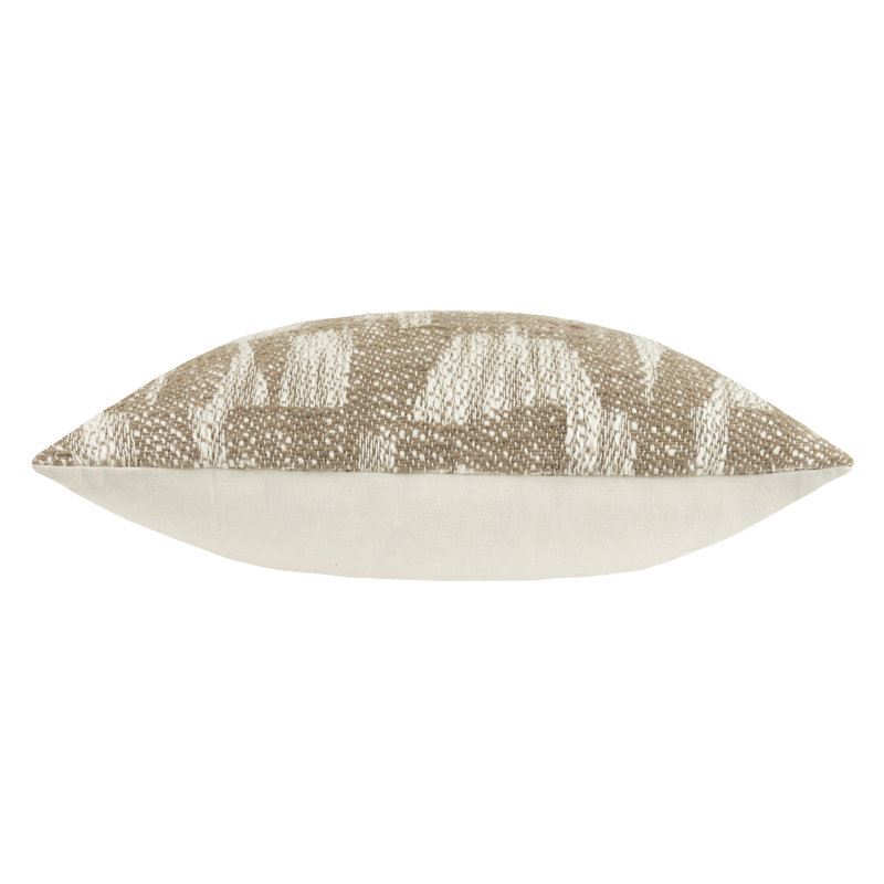 Averyann Abstract Square Throw Pillow Cover, Taupe