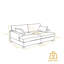 Canapé-lit surdimensionné en chenille avec accoudoirs et coussins décoratifs-864898231