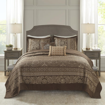 Reversible Jacquard Bedspread Set of 5