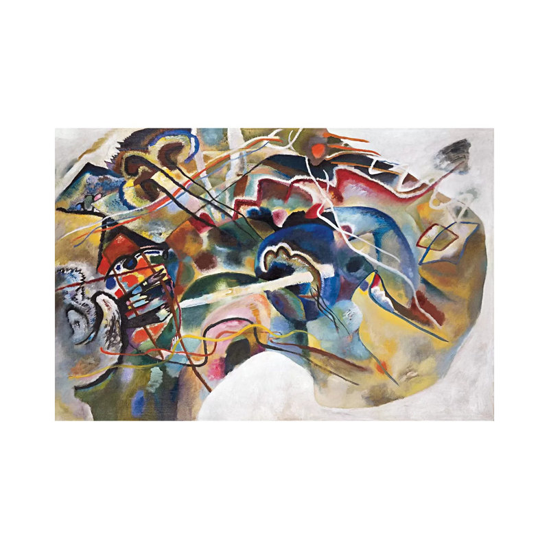 Painting With White Border by Wassily Kandinsky - Wrapped Canvas Painting, 20.32 cm H x 30.48 cm W