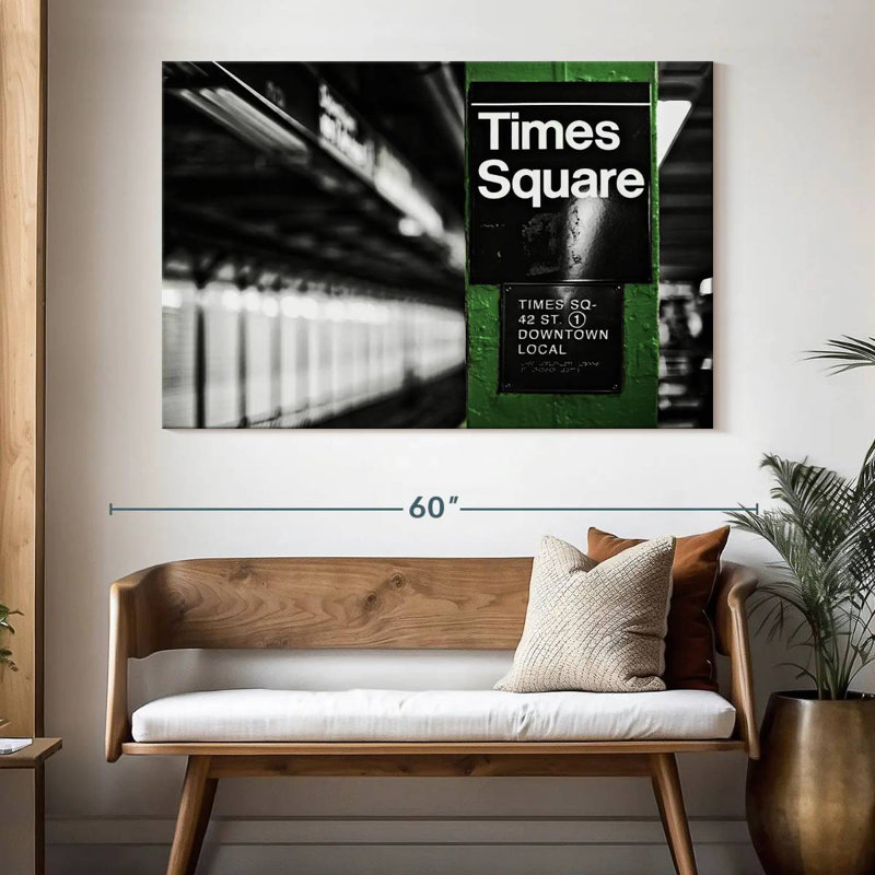 Rorry Times Square Subway Green, 34" H x 51" W