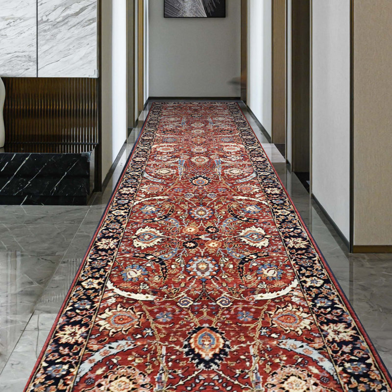 Hand Knotted Wool Oriental Area Rug, Runner 2'6" x 14'