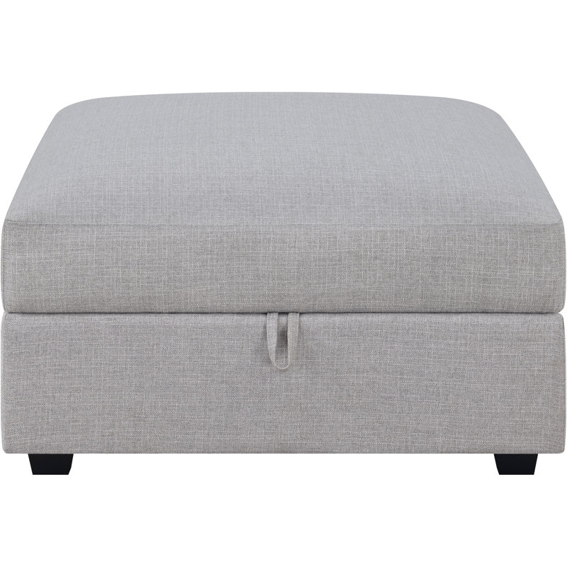 Gris avec un design carré, rembourré en matériau souple, 21 x 39 x 39 pouces, avantage de rangement pour la maison, rembourrage, complément aux styles