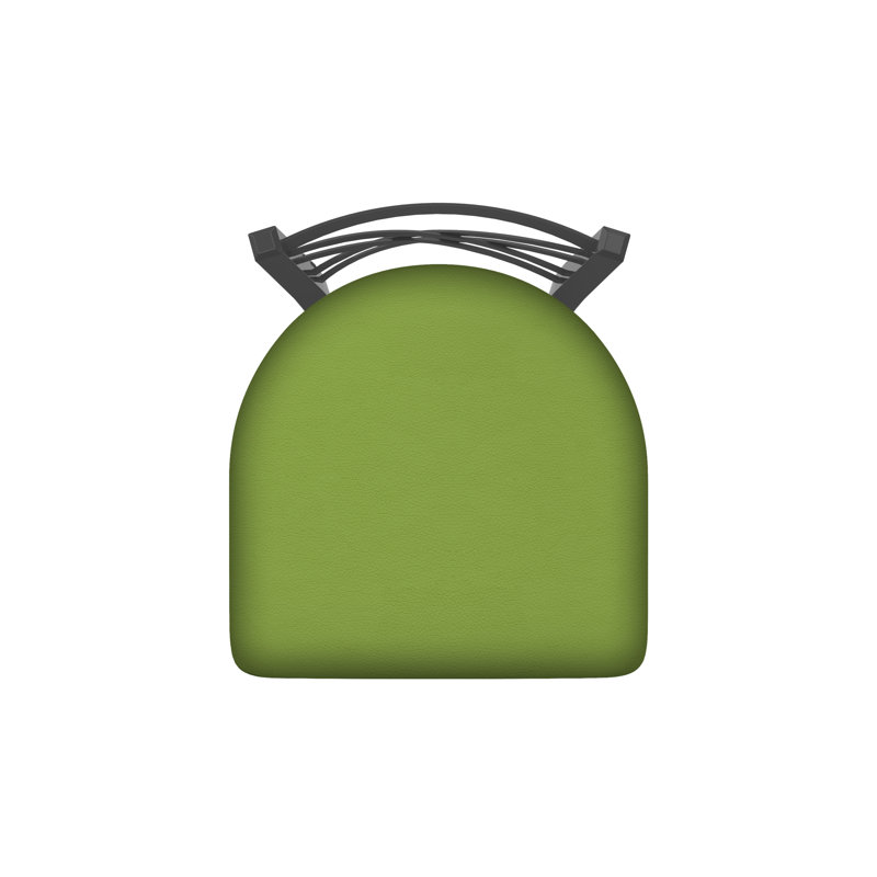 Catalina 18'' H Upholstered Metal Side Chair, Pewter, Vinyl-Canter Kiwi Green