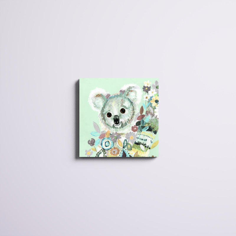 Mignon koala - peinture sur toile tendue, H 20 po x l 20 po