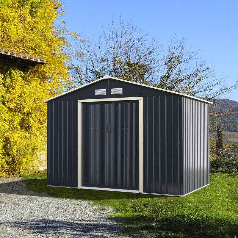 Remise de rangement en métal l 9,1 pi x P 6,3 pi