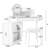 Modern White Corner Makeup Vanity With Tri - Folding Hd Mirror, 360 Rotation, 3 Color Led Lighting, And Comfortable Stool Dressing Table Brightness Adjustable Modes, Large Storage Drawer For Cosmetic