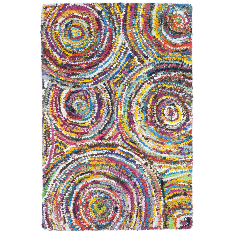 Tapis en coton touffeté à la main Anaheim, Rectangle 2 pi x 3 pi