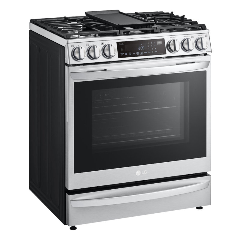 30" 6.3 cu. ft. Slide-in Natural Gas with Air Fry, Stainless Steel