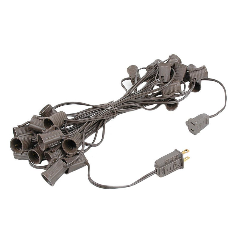 Cordon d’alimentation extérieur 25 ampoules 3,75' seulement Sumpter, Blanc