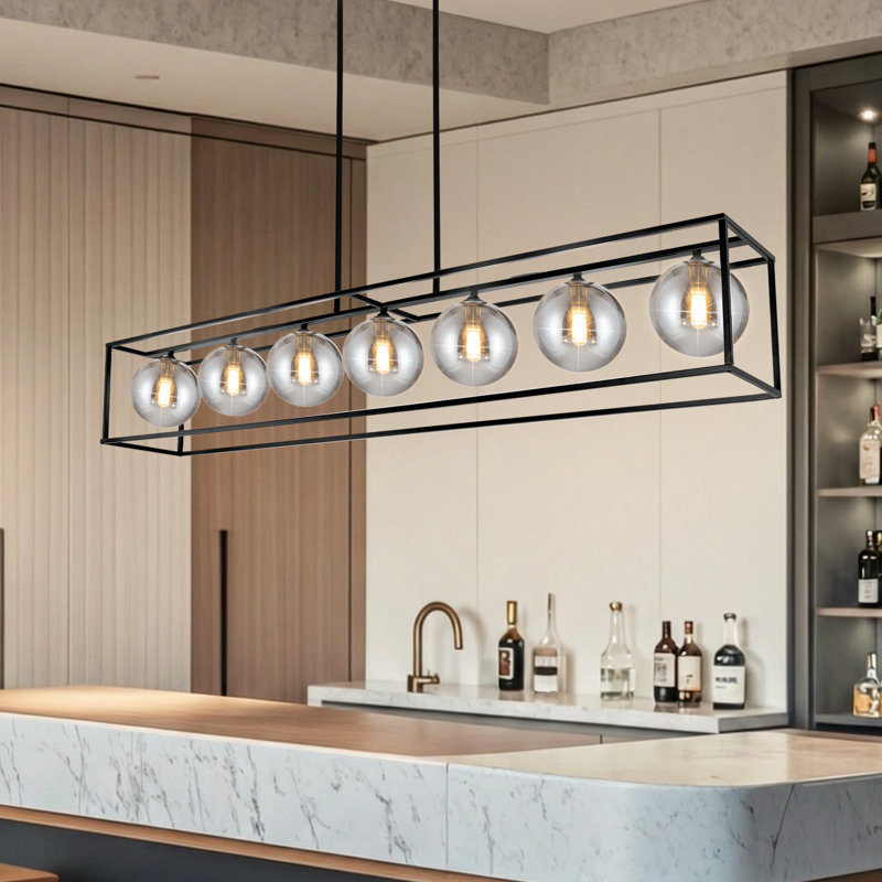 7-light Black Chandelier Farmhouse Chandelier Dining Room Light Fixture Dining Room Chandelier