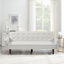 Canapé-lit rembourré en similicuir de 74,4 po Eloy Structure en bois d'eucalyptus massif et durable et pieds en peuplier-1850151484