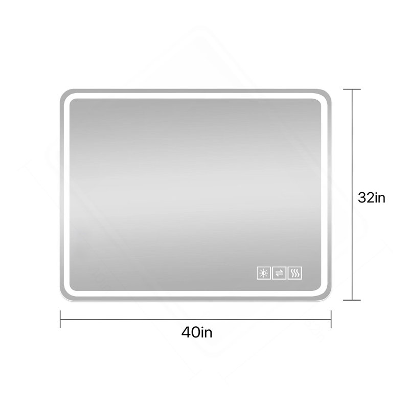 Horizontal and Vertical Rectangle Mirror, 39.4" x 31.5"