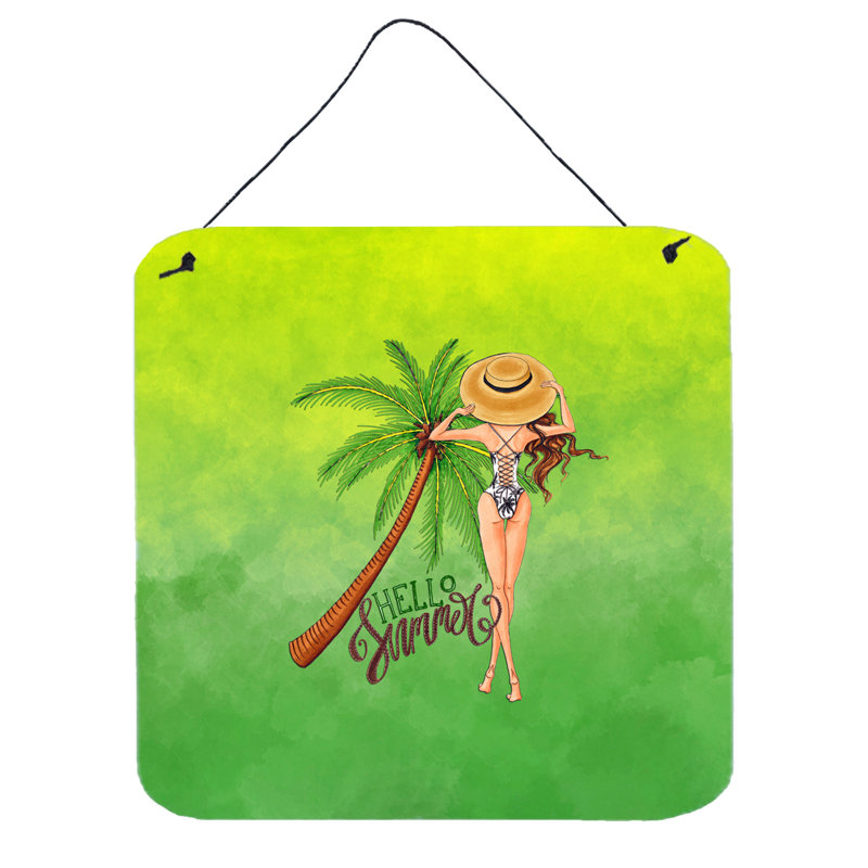 Décoration murale Hello Summer Lady in Swimsuit