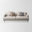 Causeuse-coussin en coton et lin standard crème et blanc-854963545