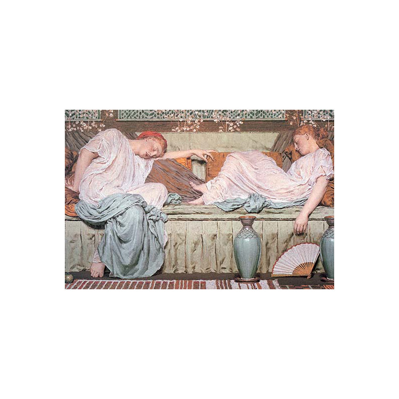 Imprimé pommes par albert joseph moore, H 28 po x l 42 po x P 1,5 po