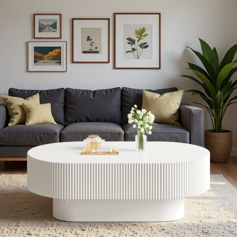 Table basse 48,4 po, Blanc