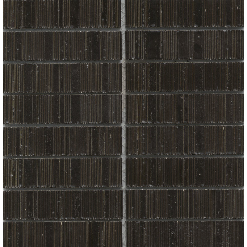 Newtro Black 12 in. x 12 in. Glossy Ceramic Wall Tile (14.24 sq. ft./Case), Black