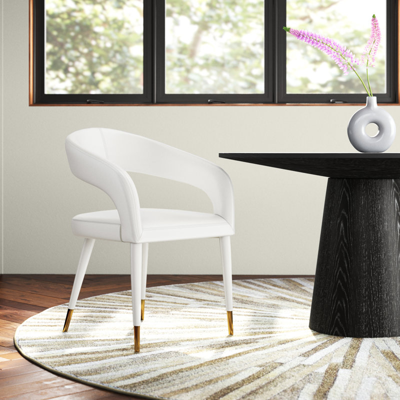 Chaise parsons rembourrée 31,5 po Yonkers, Velours crème