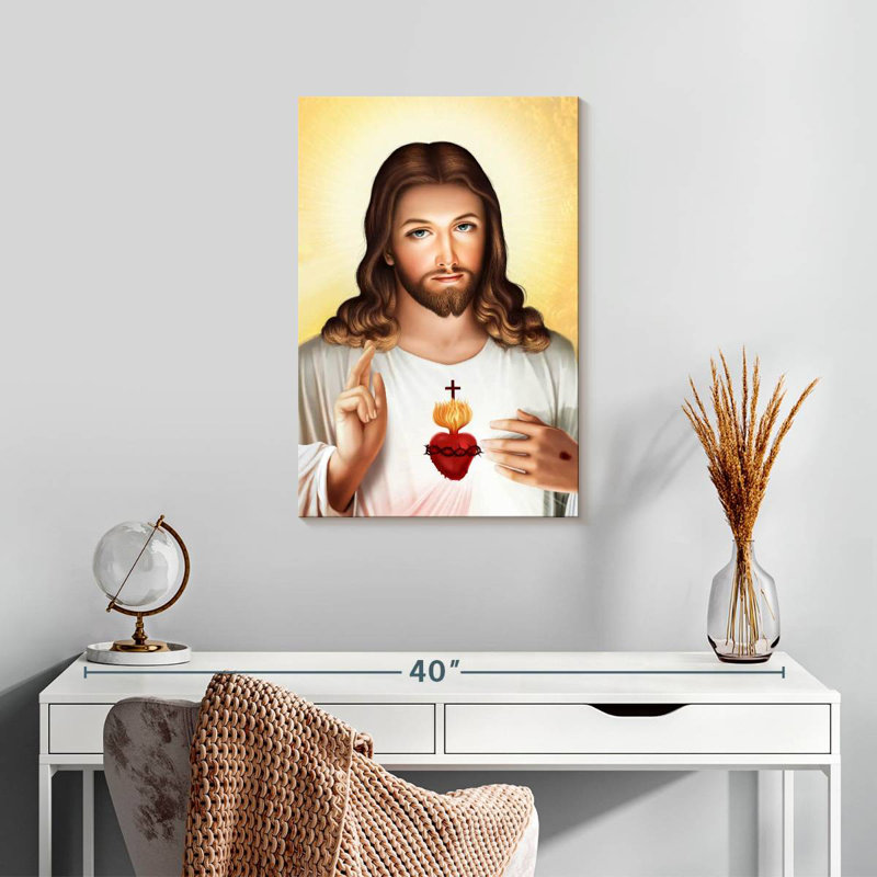 Adella Sacred Heart Of Jesus, 24" H x 16" W