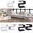 Modern Coffee Table With S-Shaped 3 Tiers Open Storage Shelf-1195342578