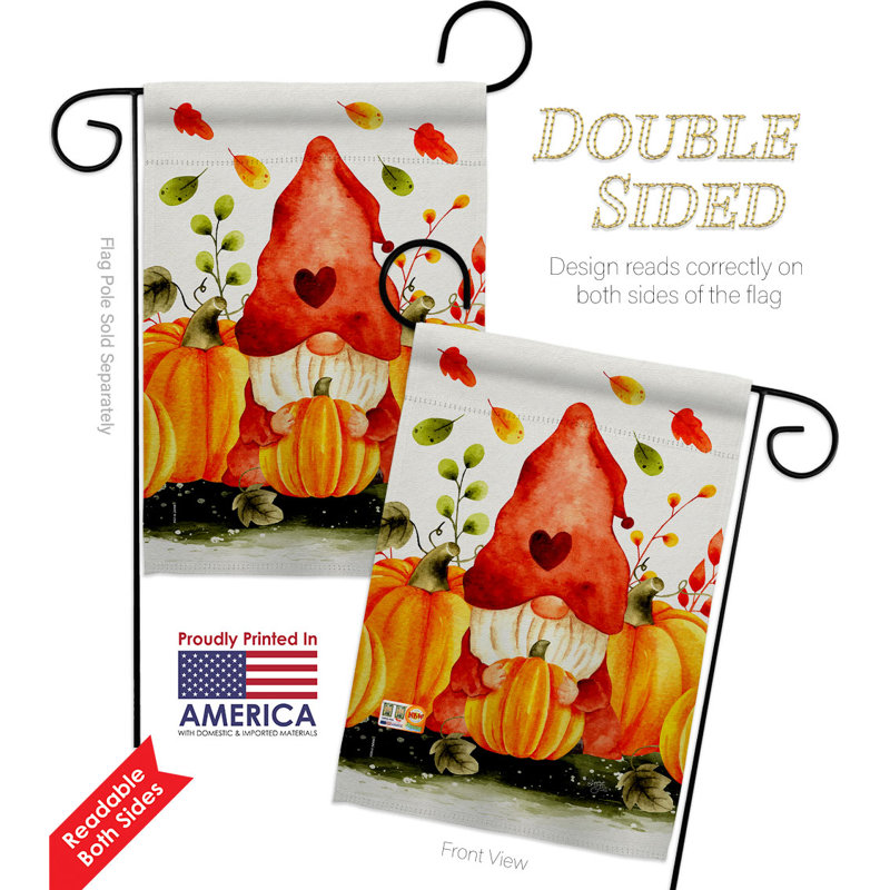 Double Sided 18.5'' H x 13'' W Polyester Garden Flag