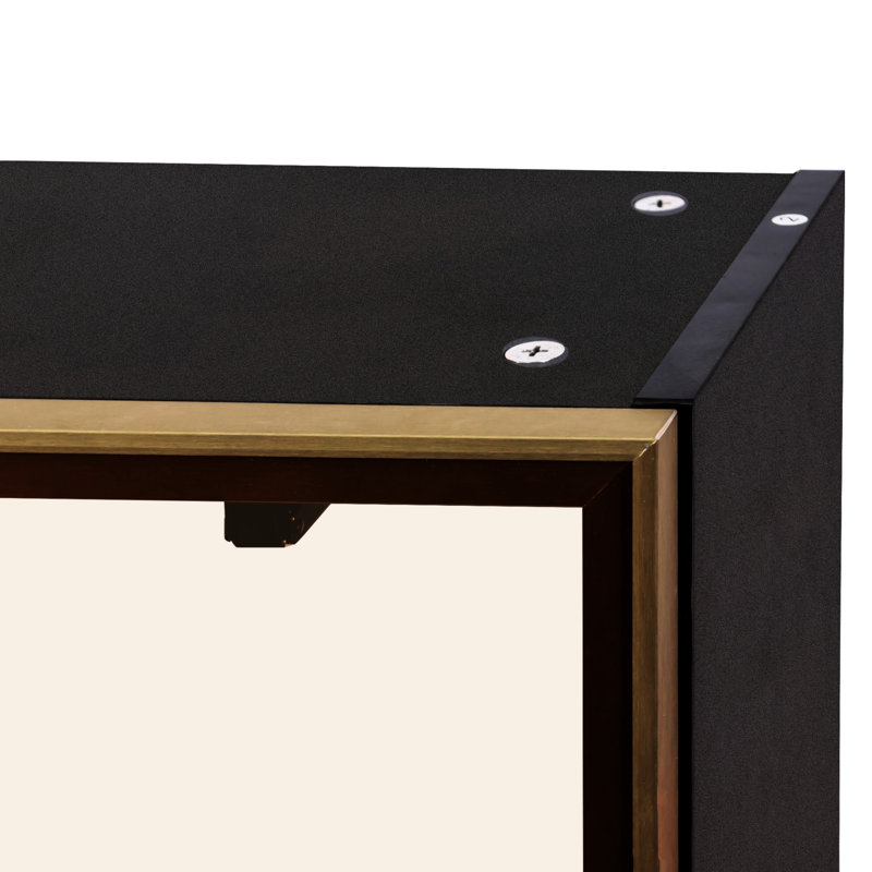 Rangement à épices noir avec porte pour la cuisine et la salle à manger - Armoire à particules de grande capacité de 15 mm