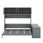 Grand lit escamotable avec bureau, tablettes et armoires
