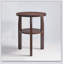 Table de bout ronde en bois d'hévéa massif, table d'appoint à 2 niveaux avec tablette de rangement, parfaite pour le salon et la chambre à coucher