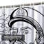 Rideau de douche imperméable avec 12 crochets Sailor-251553244