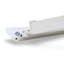 Auvent blanc en métal blanc 4,6, auvent en aluminium léger pour l'extérieur, finition thermolaquée contemporaine, charnière continue avec solin, installation pour une installation rapide, acier inoxydable