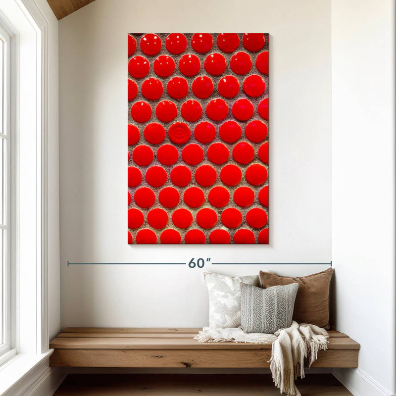 Avery Red Circle Tiles, 48" H x 32" W