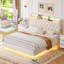 Ensemble de chambre à coucher 3 pièces, lit flottant avec port de charge-729904045-729904043