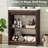 Chimira 24" Farmhouse Single Sink Bathroom Vanity With Sliding Barn Door,Brown-599505524