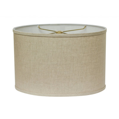 Dark Brown Linen Oval Lamp Shade