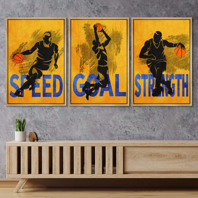 Inspirant typographie, joueurs de basketball, sports et remise en forme, art de la chambre de garçon moderne, images de portrait de garçon, impression numérique sur toile, impression numérique sur toile encadrée
