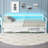 Metal Daybed With Led And Pop Up Trundle-771638027