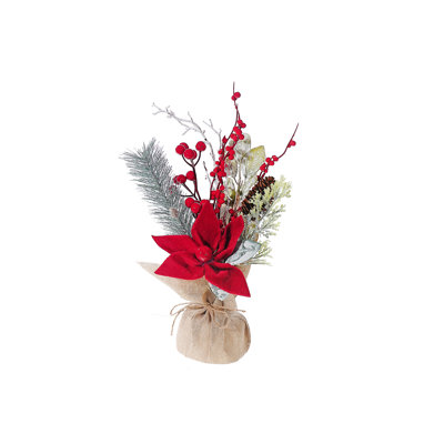 Arrangement floral de poinsettias en pot