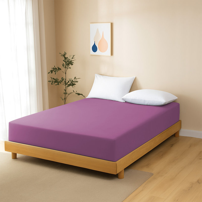 40 cm Soft Brushed Microfiber Extra Deep Fitted Sheet, Super King (6'), Lilac/Purple
