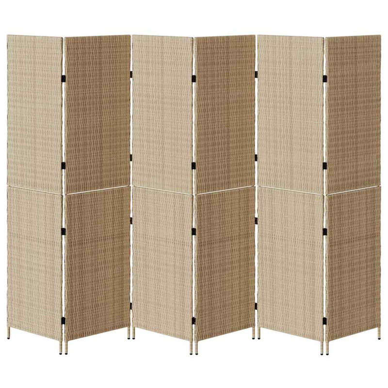 294 cm W x 180 cm H 6 - Panel Folding Room Divider, 180cm H x 294cm W x 0.16cm D