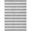 Tapis intérieur antidérapant à rayures grises et blanches 9 pi x 12 pi