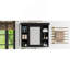 Armoire de rangement murale noire 35 po x 28 po avec porte miroir, armoire de salle de bain moderne avec miroir, armoire à pharmacie avec 6 tablettes ouvertes-357003019