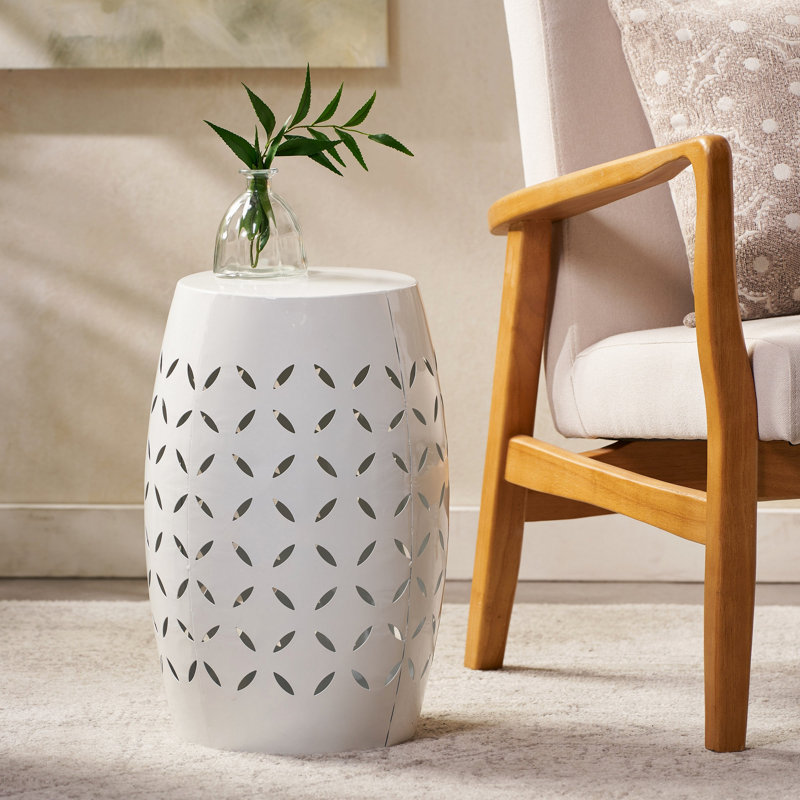 Table d'appoint lilas 12 po, Blanc