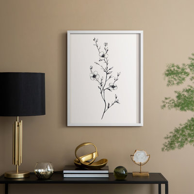 Reproduction florale vintage encadrée CCxxviii - bois massif