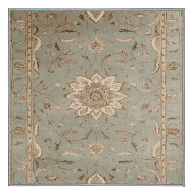 Machine Washable Tabriz Gray Area Rug