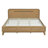 PINE SOLID WOOD QUEEN SIZE BED, SOLID AND STABLE, NO BOX SPRING NEEDED, RUSTIC YELLOW COLOR-995354680-995354681