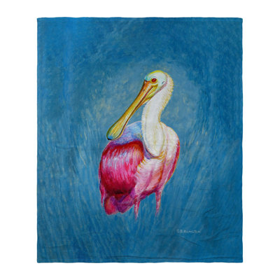 Jeté en soie Spoonbill Portrait
