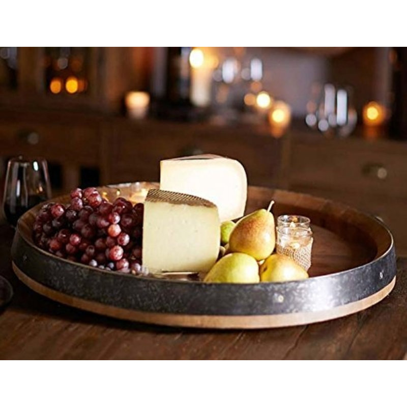 Plateau tournant pour bar à vin, l 24 po x H 3 po