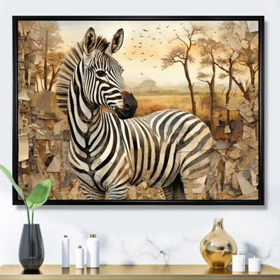 " Vintage Zebra Collage II "