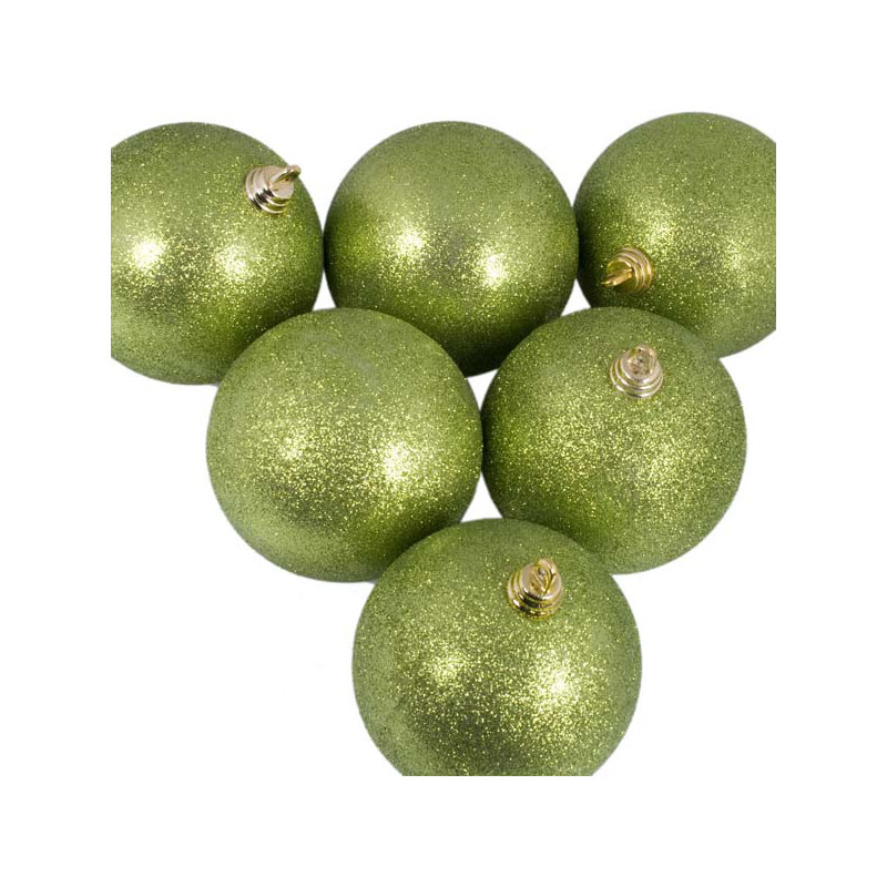 8cm Bauble, Lime Green